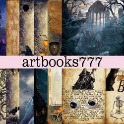 halloween-3 scrapbooking set, digital download, digital paper, journal