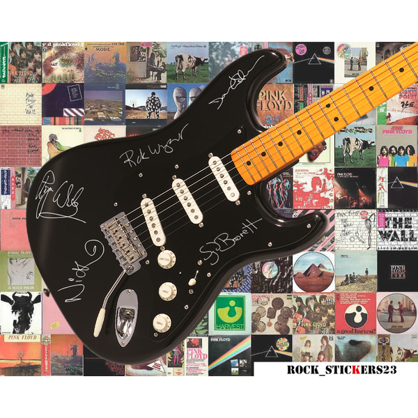 Pink Floyd stickers Signature autographs George Roger Waters | Inspire ...