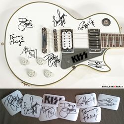 Kiss stickers autographs Gene Simmons,Paul Stanley,Eric Singer,Peter Criss,Eric Carr...