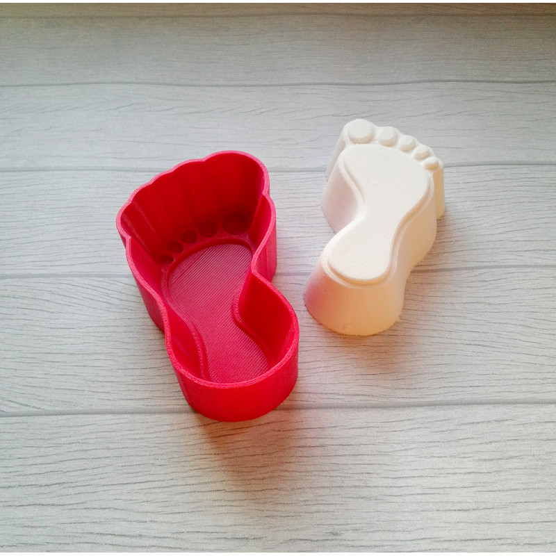 Footprint Bath Bomb Mold 3D model