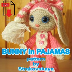 TUTORIAL: Bunny in pajamas Fimochka crochet pattern