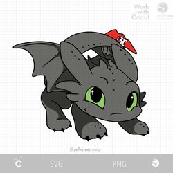 happy dragon toothless, cartoon dragon, how to train dragon svg, night fury svg cut file