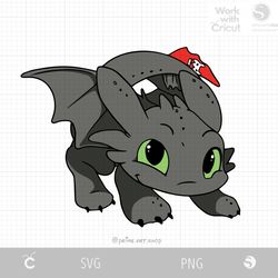 Happy dragon toothless, cartoon dragon, how to train dragon svg, night fury svg cut file