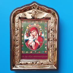 The Zhirovichi Icon of the Mother of God plastic icon with a hang hole 5.5x3.9" free shipping