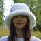 Faux fur bucket hat. Fashion white teddy hat. Cute fluffy hat. Fuzzy bucket hat. Furry bucket hat. Sherpa fur bucket hat
