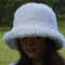 Faux fur bucket hat. Fashion white teddy hat. Cute fluffy hat. Fuzzy bucket hat. Furry bucket hat. Sherpa fur bucket hat