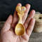 Handmade wooden scoop from willow wood with heart at the handle - 01