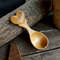 Handmade wooden scoop from willow wood with heart at the handle - 02