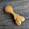 Handmade wooden scoop from willow wood with heart at the handle - 07