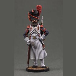 Napoleonic war Painted toy tin soldier 54 mm Scale 1/32 Historical Miniature diecast. Sapper  France, 1808-12