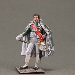 Napoleonic war Painted toy tin soldier 54 mm Scale 1/32 Historical Miniature Napoleon's France. Marshal Berthier