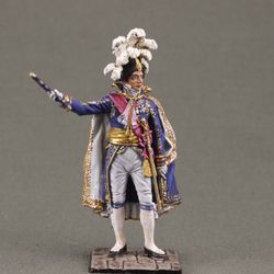 Napoleonic war Painted toy tin soldier 54 mm Scale 1/32 Historical Miniature Napoleon's France. Marshal Perrin