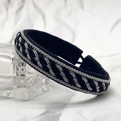 Sami leather bracelet for men and women. Scandinavian celtic jewelry