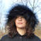 Faux fur black hat. Festival fuzzy hat. Black furry hat. Fluffy black hat. Rave bucket hat. Fake fur bucket hat.