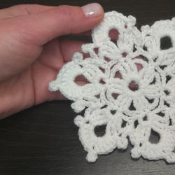 Crochet snowflake pattern, crochet doily, crochet christmas, crochet ornament pattern
