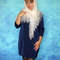 Milky russian orenburg shawl, ecru headscarf, ivory wedding shawl, warm bridal cover up.JPG