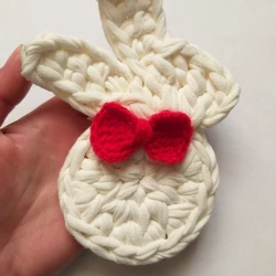 Easter bunny pattern, crochet applique bunny, crochet bunny pattern, crochet rabbit pattern, crochet appliques