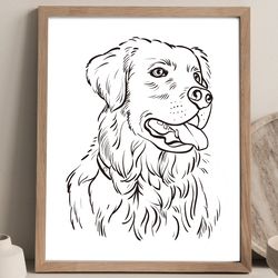 Custom Dog drawing portrait from Photo Pet line drawing portrait from Photo Custom sketch Digital Pet Portrait from Phot