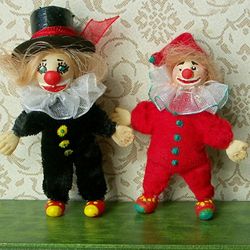 Little clowns for dolls. Doll toy.1:12 scale.