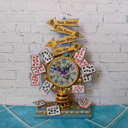 Doll clock in the style of Alice. Imitation.1:12 scale.