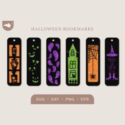 Halloween bookmarks svg bundle, Halloween printable bookmarks