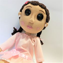 Doll girl-ghost Coraline pink dress