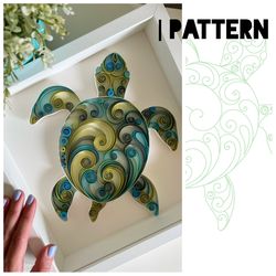 Quilling turtle - Digital pattern for printing out to make in Quilling