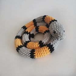 Crochet snake plush, Venomous snake, Handmade snake, Snake stuffed animals, Snake plushie, Snake decor, Gift snake