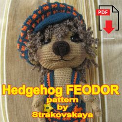 Hedgehog Fedor adorable crochet and knitting pattern