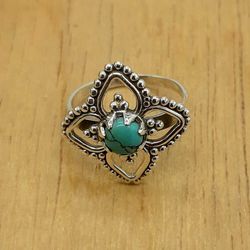 Turquoise 925 Silver Women Ring Jewelry