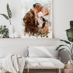 custom couple portrait, custom family portrait, 40 anniversary gift, parents gift, grandparents wedding gift