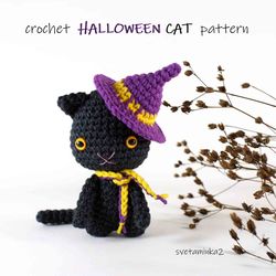 Crochet Halloween Pattern Amigurumi Halloween Black Cat Crochet Pattern