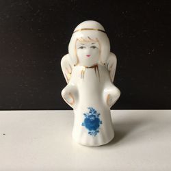 Guardian Angel with blue rose | Russian unique ceramic Figurine, Sculpture, porcelain |