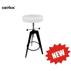 industrial metal legs height adjustable bar stool, wooden sofa bar chair, high seat, vintage look, man cave furniture