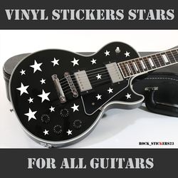 Stickers stars vinyl stylish for all types of guitars set 28 decal to decorate