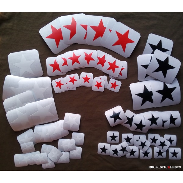 Stickers stars vinyl stylish for all types of guitars set 28 | Inspire ...