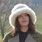 Fur white hat for women. Luxury fashion furry hat. Cute fuzzy bucket hats. Fluffy warm hat. Faux fur hat. Furry hat.