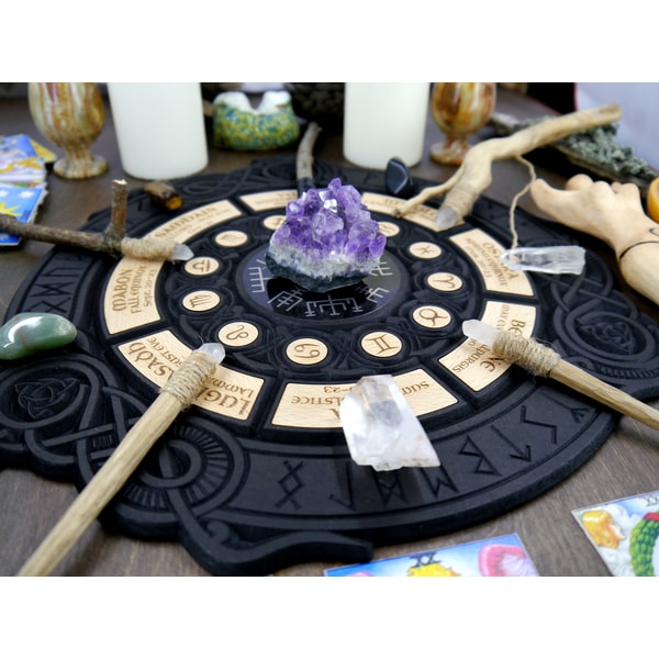 World Rune Wheel Wheel of the Year // Norse runes // Vegvisir and Dragons // - Inspire ...