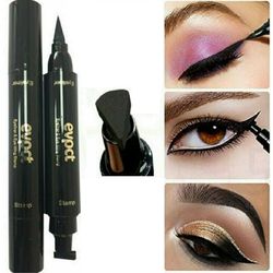 2in1 Black Eyeliner Winged Stamp Waterproof Long Lasting Liquid Eyeliner Pen Eye Makeup Kit Cosmetic Eye Liner Pencil US