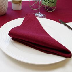 Burgundy christmas linen napkins set / Cloth holiday napkins bulk / Custom dinner napkins / wedding table decor