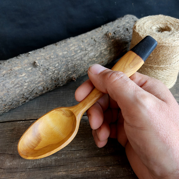 Handmade wooden spoon from birch wood - 07