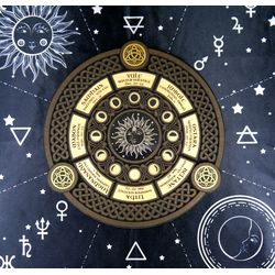 Wheel of the Year // Sun and Moon  // Moon phases // Wiccan altar // Pagan Altar // Solstice Calendar
