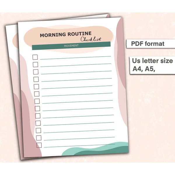 Morning Routine Printable, Printable Checklist, Daily Checkl | Inspire ...