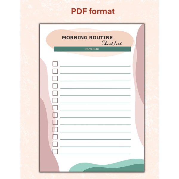 Morning Routine Printable, Printable Checklist, Daily Checkl | Inspire ...