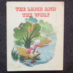 The Lamb And The Wolf. Fairy-Tale Rare book 1962 Literature children book in English Vintage illustrated kid book