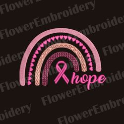 Pink and Purple rainbow embroidery Awareness ribbon embroidery design Cancer ribbon pes Breast cancer awareness ribbon