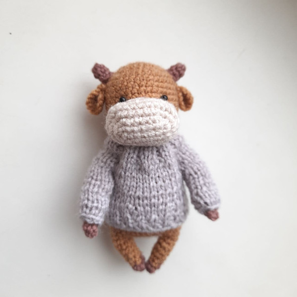 Stuffed mini bull toy crochet animal (5).jpg