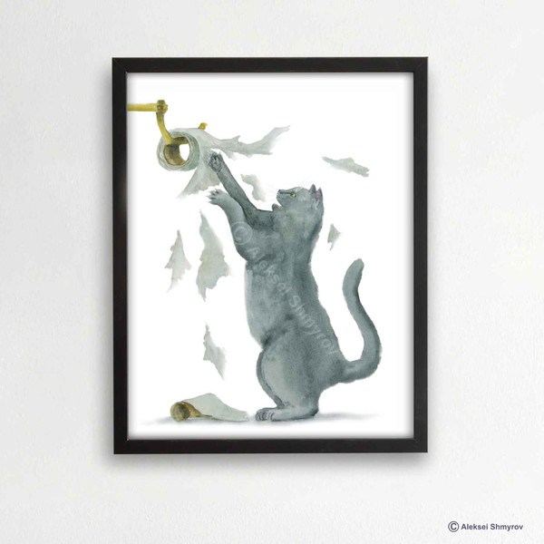 British Cat Print Cat Decor Cat Art Home Wall-133-1.jpg