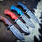 10" Inch Handmade Damascus Steel Hunting knife Handle Deer Antler leather Sheath Handle and Clip, Hand forged Damascus