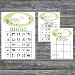 Little lamb bingo cards,Little lamb bingo game,Little lamb printable bingo cards,60 Bingo Cards,INSTANT DOWNLOAD--308